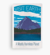 Earth Travel Poster Canvas Print