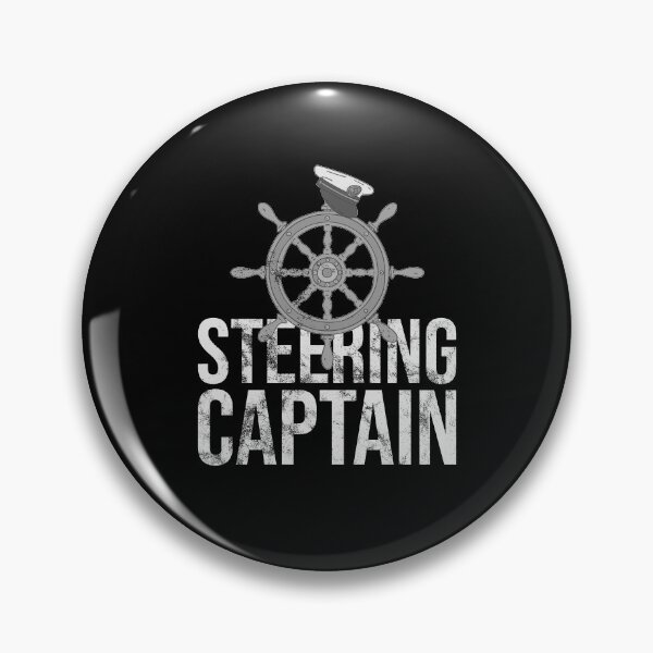 Item preview, Distressed Steering Captain Text - B&W Wooden Wheel designed and sold by DeWinnes.