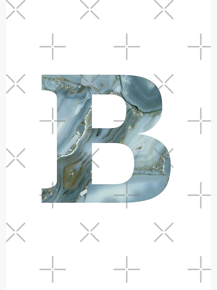 "Blue Granite Stone Monogram Letter B" Poster For Sale By Avion-en ...