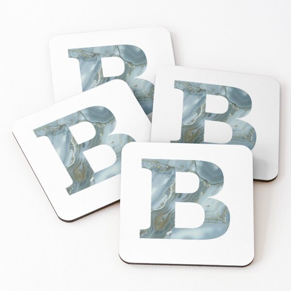 Item preview, Blue Granite Stone Monogram Letter B designed and sold by avion-en-papier.