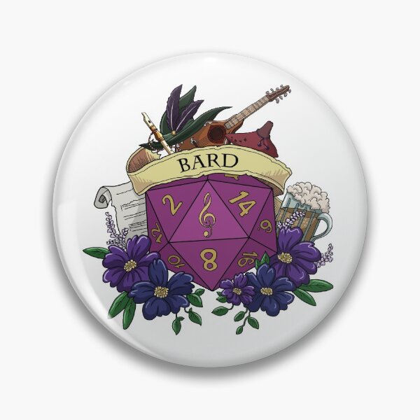 Dice Bard Pin
