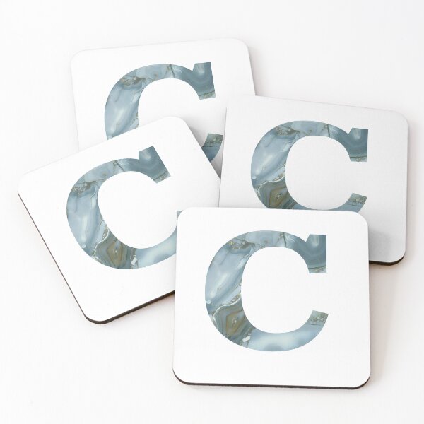 Item preview, Blue Granite Stone Monogram Letter C designed and sold by avion-en-papier.