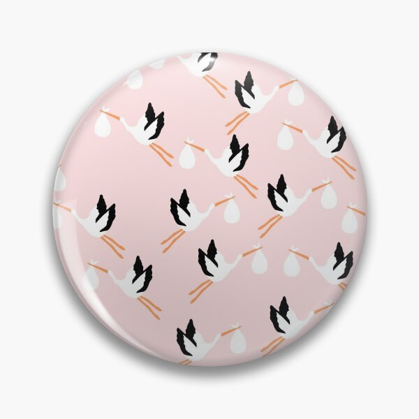 Item preview, Cute Stork Print on Pink Background designed and sold by kapotka.
