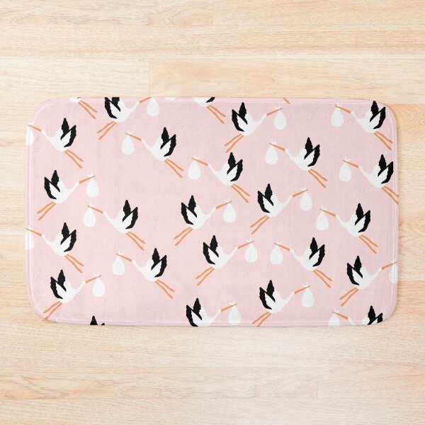 Item preview, Cute Stork Print on Pink Background designed and sold by kapotka.