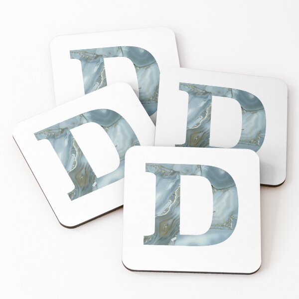 Item preview, Blue Granite Stone Monogram Letter D designed and sold by avion-en-papier.