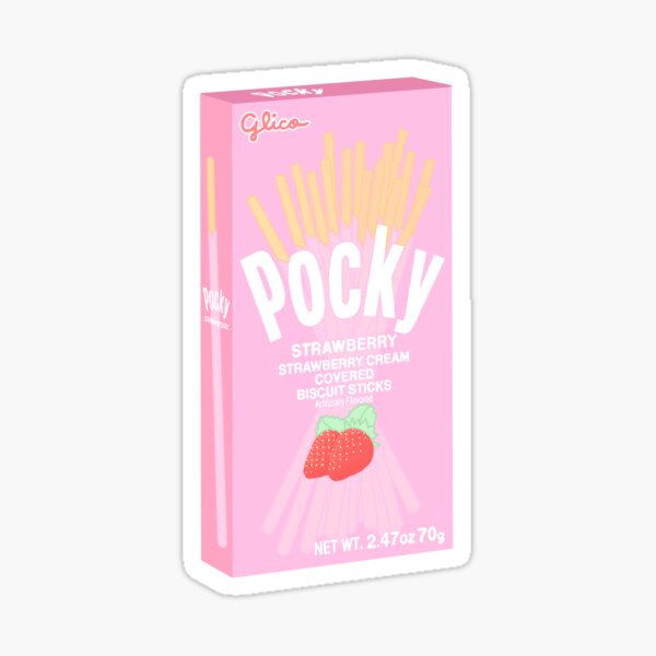 Strawberry Pocky Stickers | Redbubble