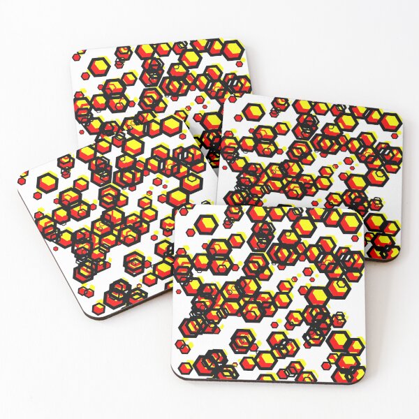 Item preview, Hexagon Pattern (Red to Yellow) designed and sold by Ludogorek.