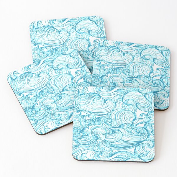 Item preview, Blue wave patterns designed and sold by KawaiiGlobal.