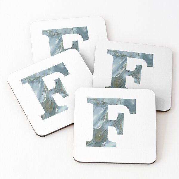 Item preview, Blue Granite Stone Monogram Letter F designed and sold by avion-en-papier.