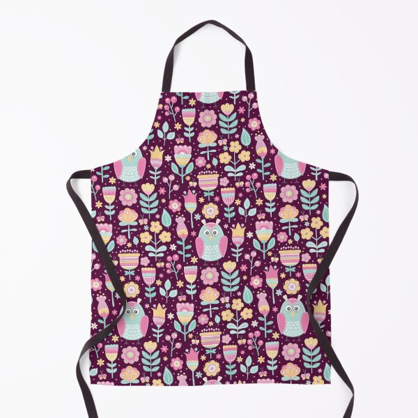 Item preview, Colorful owls and flowers, for owls lovers, owl bird lover - Aesthetic Pattern - Wine designed and sold by PattyTheGecko.