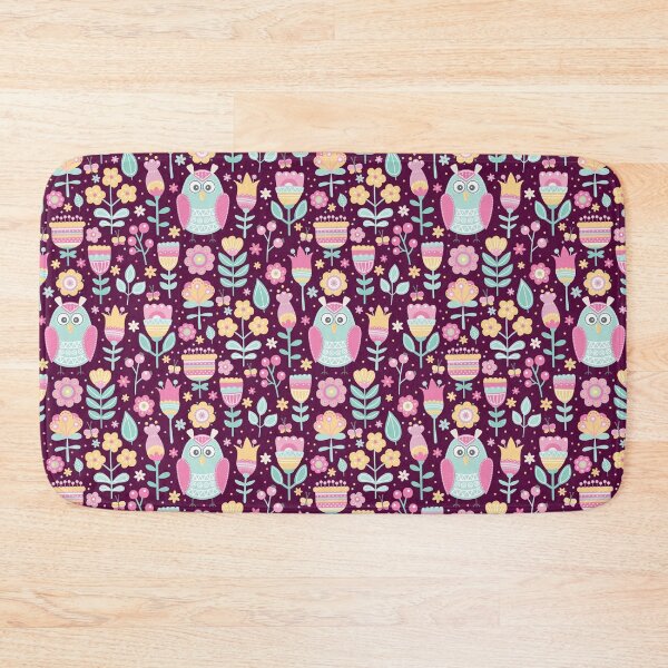Item preview, Colorful owls and flowers, for owls lovers, owl bird lover - Aesthetic Pattern - Wine designed and sold by PattyTheGecko.