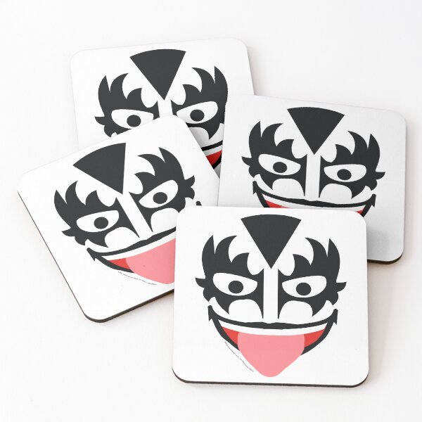 Kiss Vector Face The Demon Coasters (Set of 4)