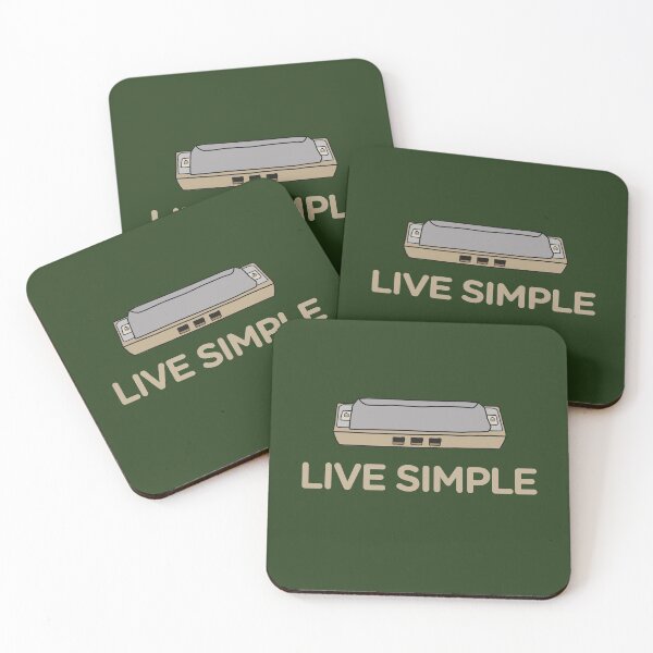 Item preview, Live Simple 3 hole harmonica designed and sold by OffbeetShirts.