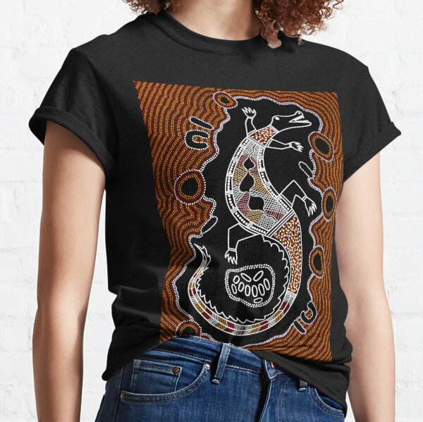 Authentic Aboriginal Art - Crocodile Classic T-Shirt