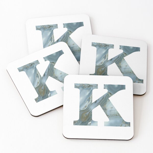 Item preview, Blue Granite Stone Monogram Letter K designed and sold by avion-en-papier.