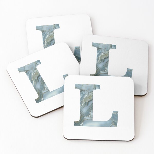 Item preview, Blue Granite Stone Monogram Letter L designed and sold by avion-en-papier.