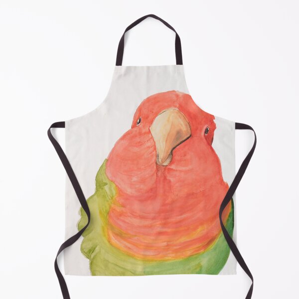 Item preview, Watercolor loverbird lovebird parrot bird pink and green designed and sold by L'Atelier Oranjade.