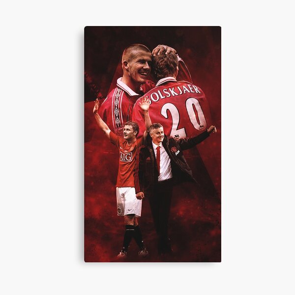 OLE GUNNER SOLSKJAER GOAL 1999 MANCHESTER UNITED FOOTBALL CANVAS WALL ART PRINT