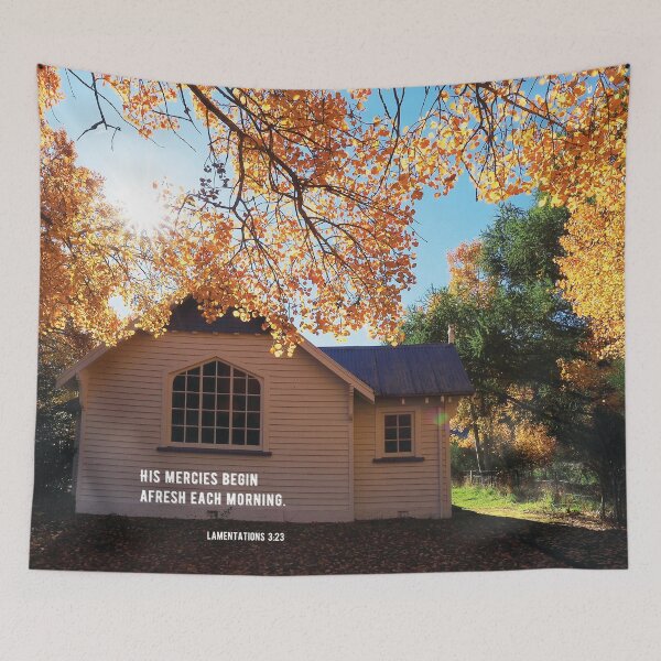 Item preview, Autumn vibes with bible verse from Lamentations 3:23 designed and sold by yappei.