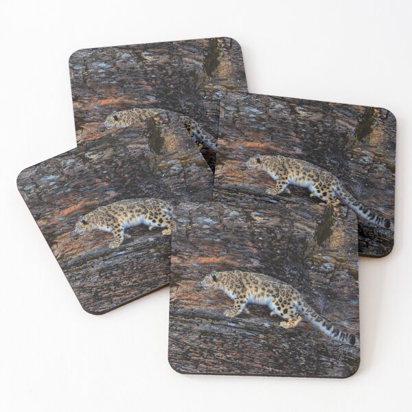 Item preview, Snow Leopard on rocky cliff designed and sold by James Cumming.