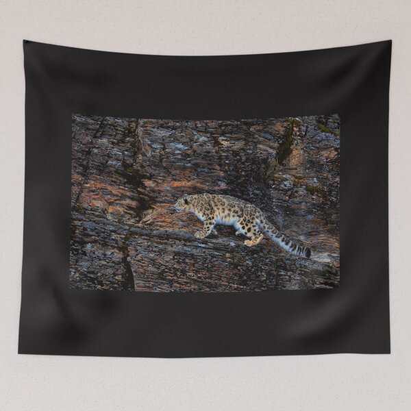 Item preview, Snow Leopard on rocky cliff designed and sold by James Cumming.