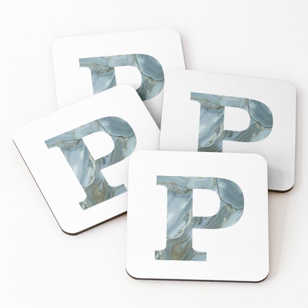 Item preview, Blue Granite Stone Monogram Letter P designed and sold by avion-en-papier.