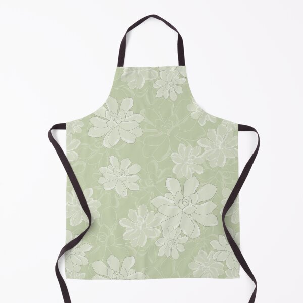 Item preview, Aeonium Succulent in sage - repeat pattern designed and sold by HazelFisher.
