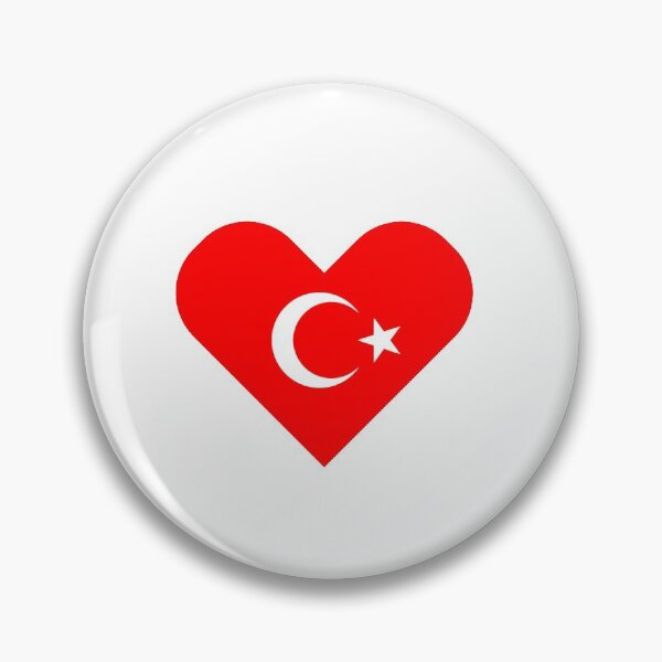 Item preview, Turkey flag heart shape design sticker - Turkish flag heart with moon and star designed and sold by mrsupicku.
