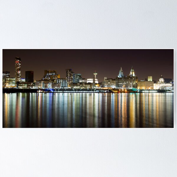 Item preview, Liverpool skyline in the night designed and sold by Paul Madden.