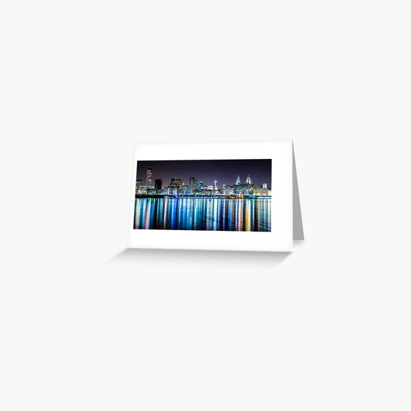 Item preview, Liverpool Skyline At Night designed and sold by Paul Madden.