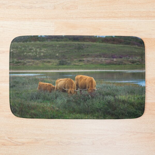 Item preview, highlander cows grazing in the field. designed and sold by koalas1414.