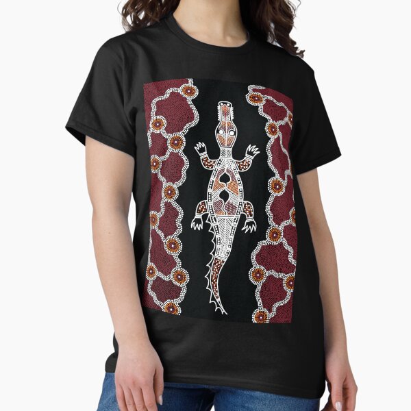 Vista previa del artículo con la obra «Auténtico arte aborigen - diseños auténticos de cocodrilo», diseñado y vendido por HogarthArts.