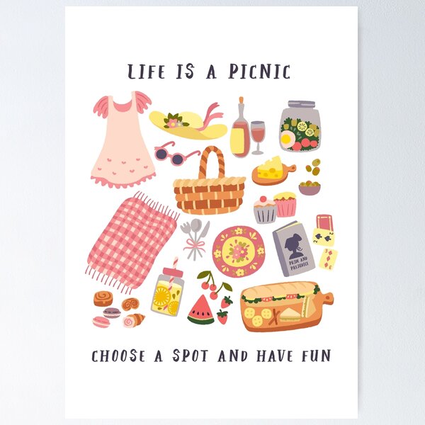 Society6 ケース Life's a Picnic, Bring Your Friend fposter,small,wall_texture,