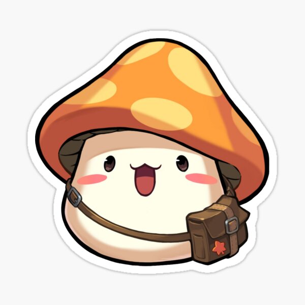 Maplestory Orange Mushroom with cute baggy Sticker