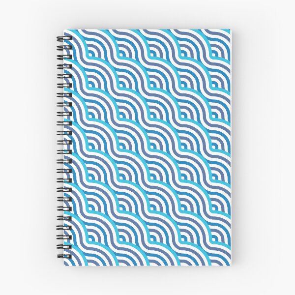 Item preview, Diagonal Waves Pattern – Blue designed and sold by RoguePatterns.