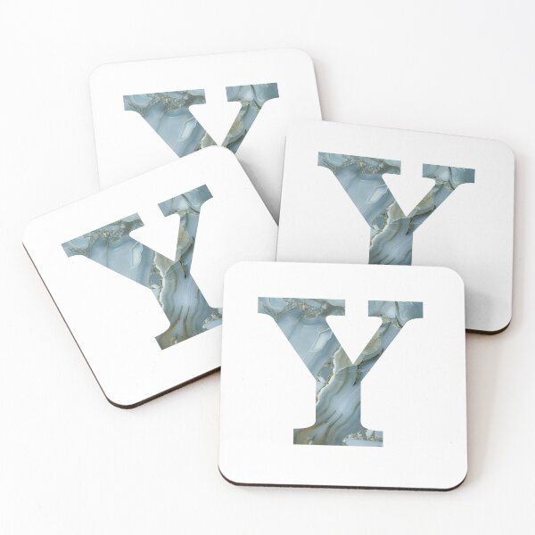 Item preview, Blue Granite Stone Monogram Letter Y designed and sold by avion-en-papier.