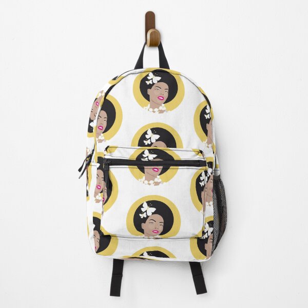 Item preview, Girl with Butterflies In Her Afro - Yellow Circle designed and sold by VicEllisArt.