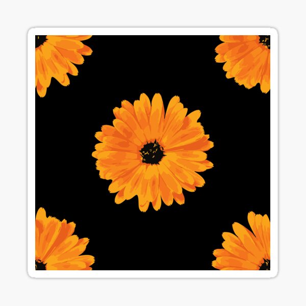 Item preview, Orange Flower Pattern designed and sold by Moolaillustra.