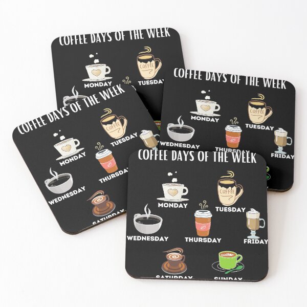 Item preview, Coffee Days Of The Week Caffeine Drinker Gift designed and sold by Easyas.