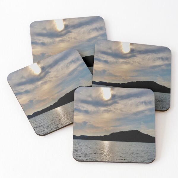 Item preview, Oblong sun on lake designed and sold by ralphsamo.