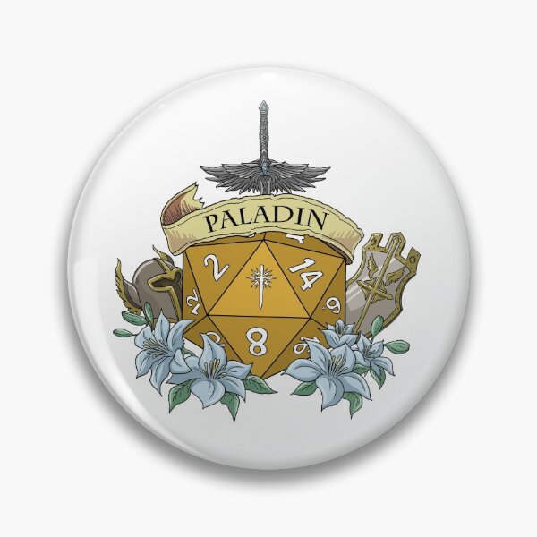 Vista previa del artículo con la obra «Paladín de dados», diseñado y vendido por Danielle Mahaffey.