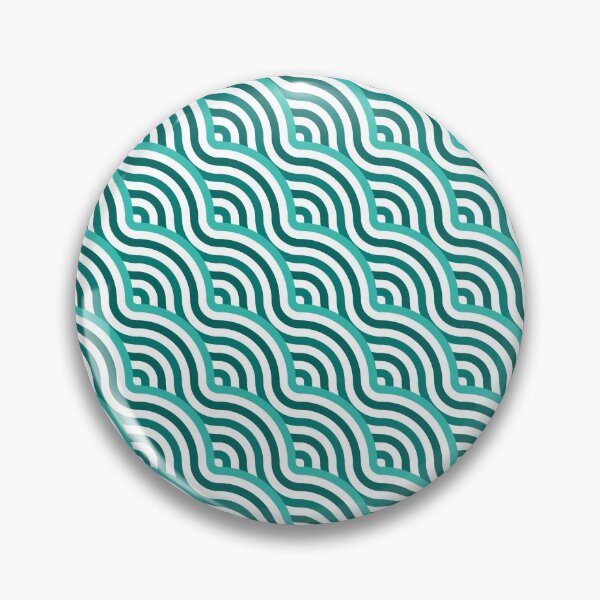 Item preview, Diagonal Waves Pattern – Teal designed and sold by RoguePatterns.