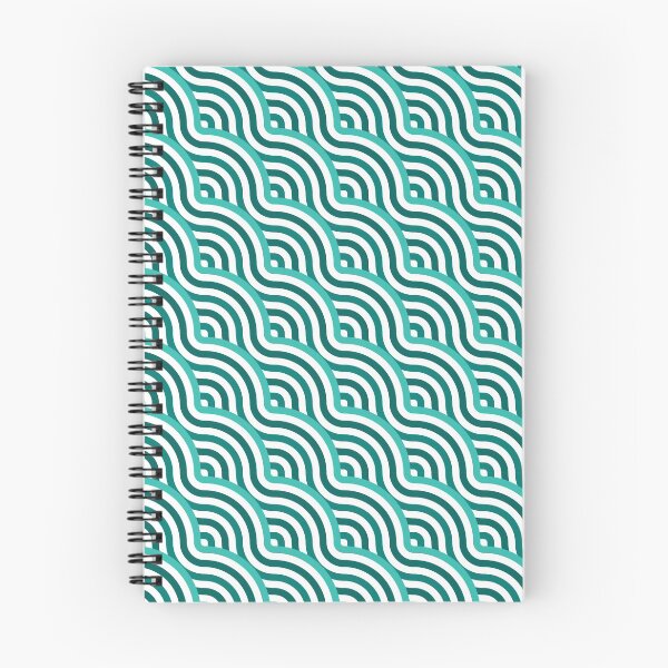 Item preview, Diagonal Waves Pattern – Teal designed and sold by RoguePatterns.