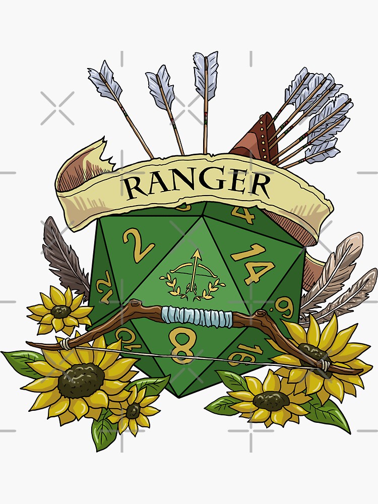 Thumbnail 3 of 3, Sticker, Dice Ranger designed and sold by Danie-Mahaffey.