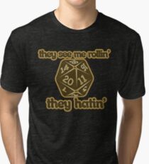 d20 geek Tri-blend T-Shirt