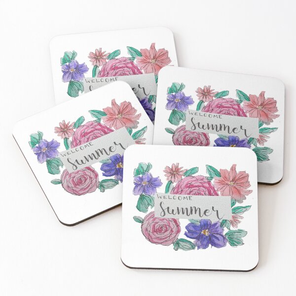 Item preview, Welcome Summer watercolor floral designed and sold by MatildaJoy-Art.