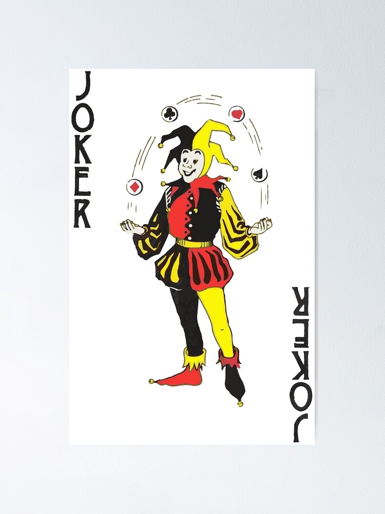 Joker Card Print Greeting Card Poster By Merchearty Redbubble