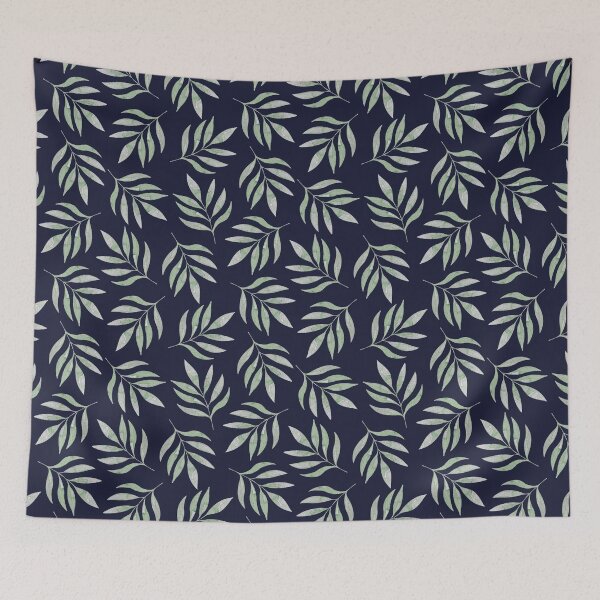 Item preview, Tropical leave background dark color designed and sold by LauMonart.