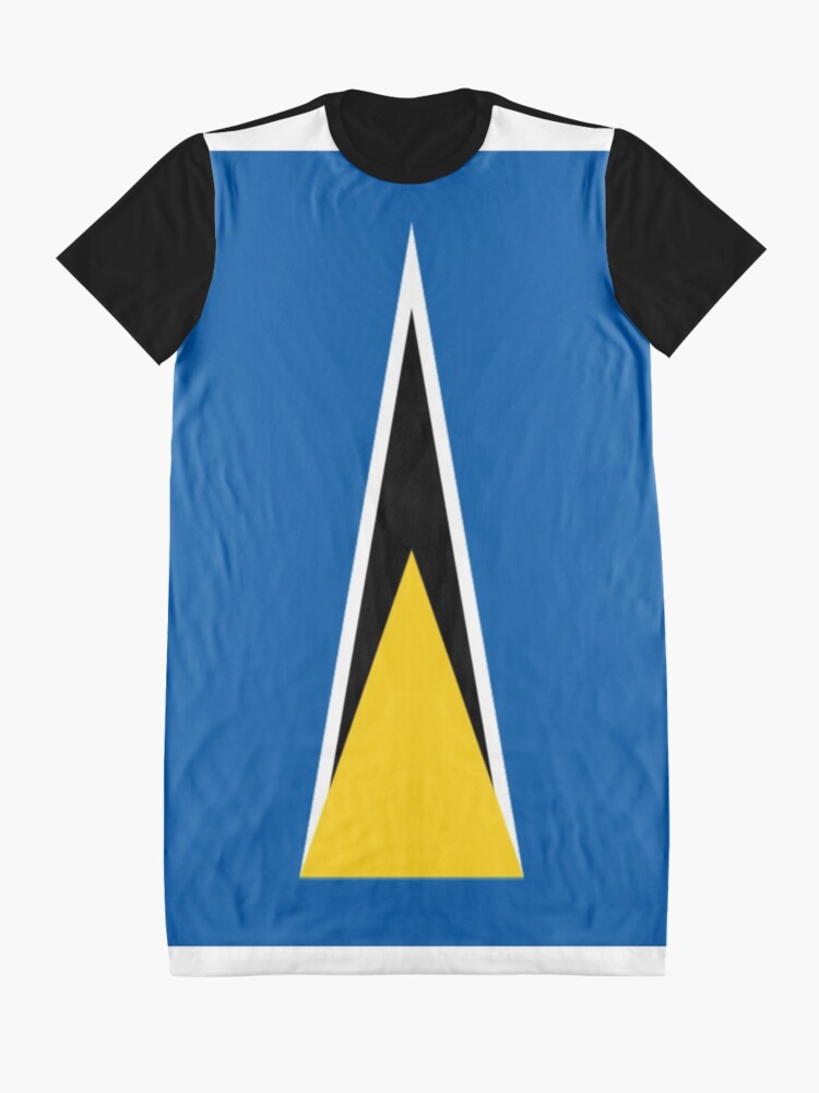 St Lucia Flag Flag Graphic T-Shirt Dress | Redbubble