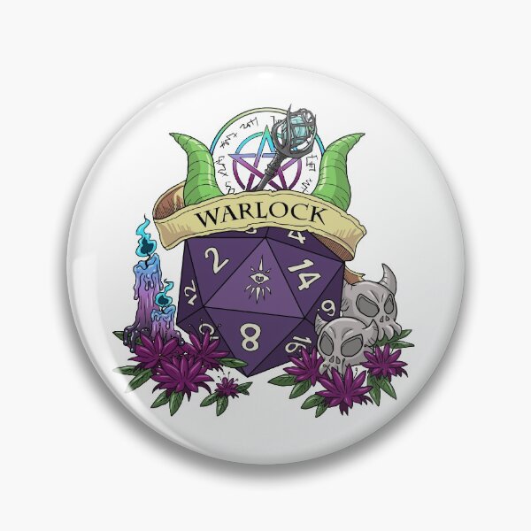 Dice Warlock Pin